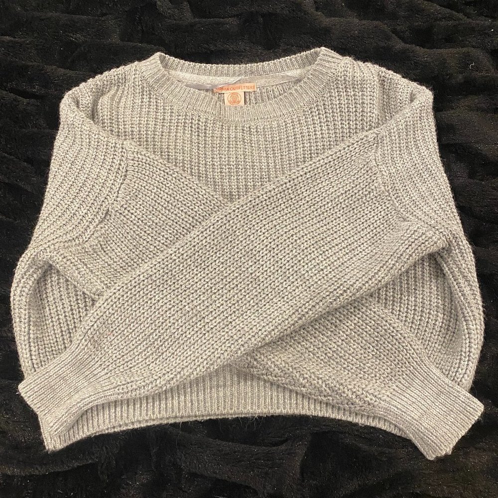 Urban- Grey Knit Cropped Sweater
